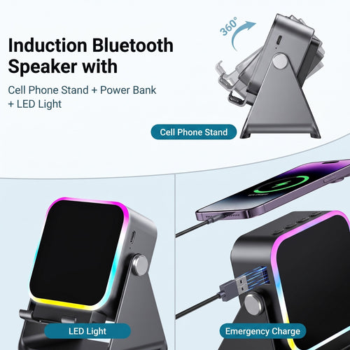 Flexivus AuraDock™ - 5-in-1 Foldable Bluetooth Speaker & Phone Stand